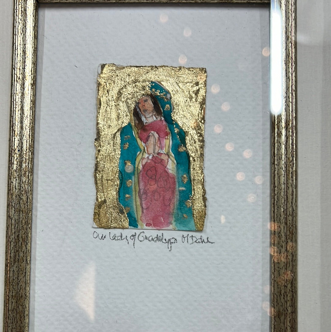 Our Lady of Guadeloupe (watercolor) by Monica Dahl