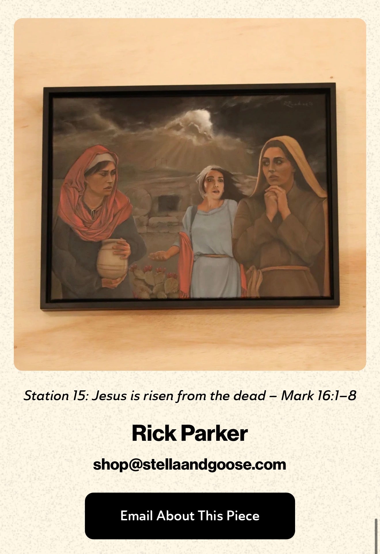 Station 15: Jesus is risen from the dead Mark 16:1-8