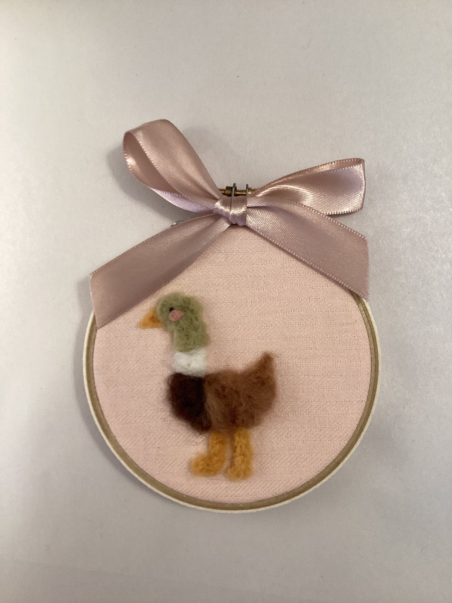 Blushing Mallard embroidery ArtByGrayce