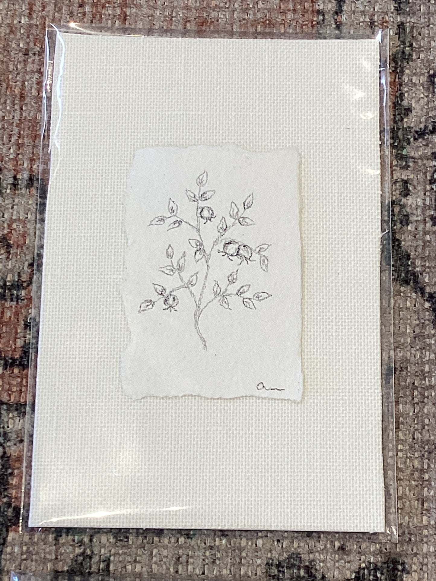 Florals on linen by Anna Propst