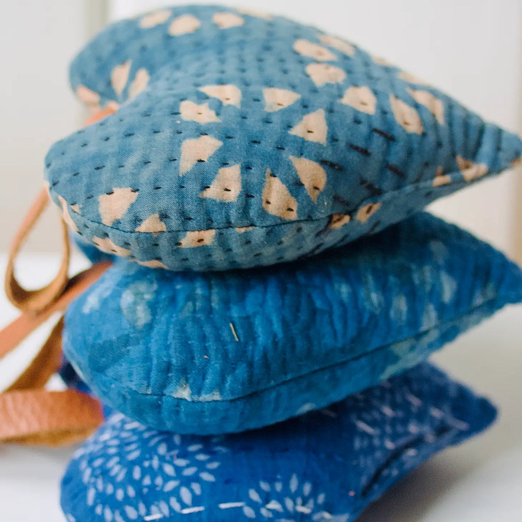 Hanging Lavender Heart Sachets (Large)