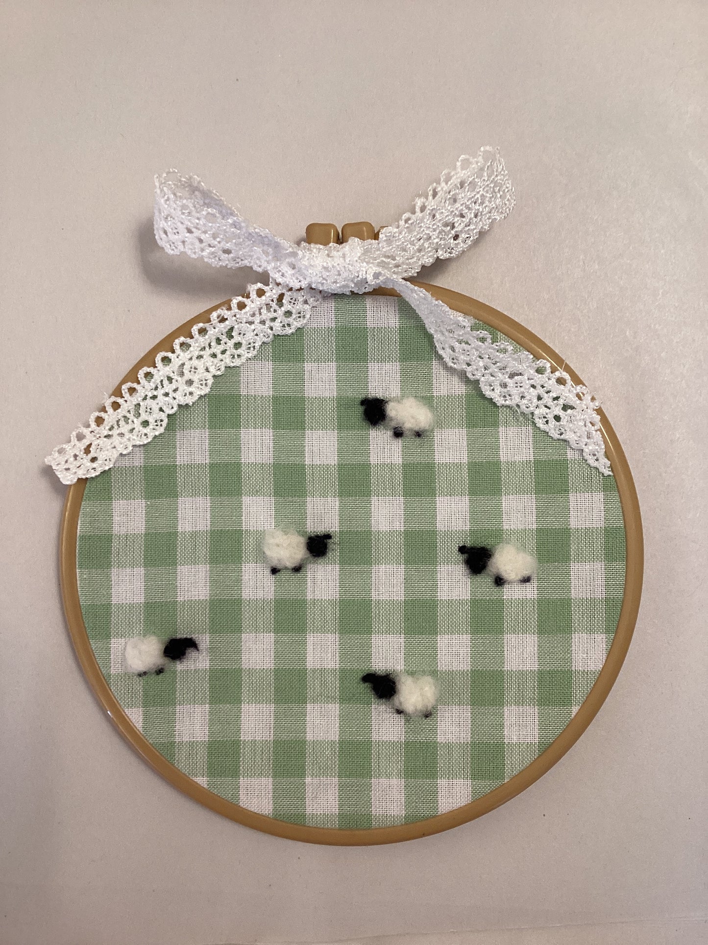 The Lord is my Shepard sheep embroidery ArtByGrayce