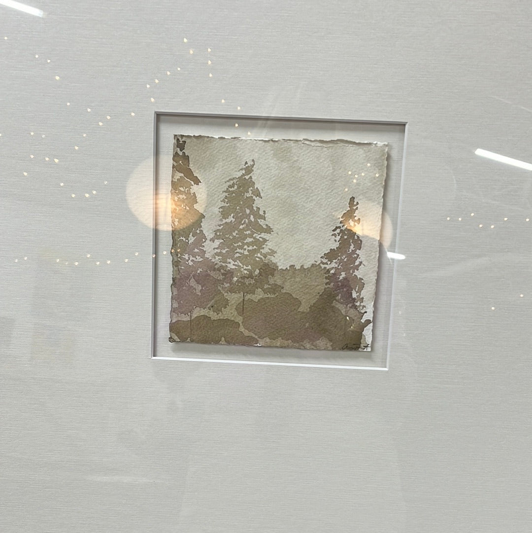 Sepia Trees in Gold Frames by Anna Propst