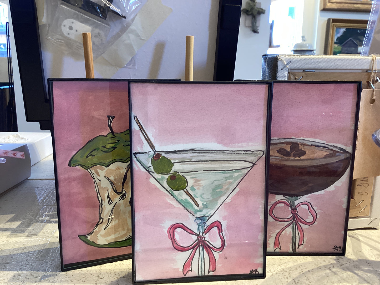 Framed watercolors ArtByGrayce