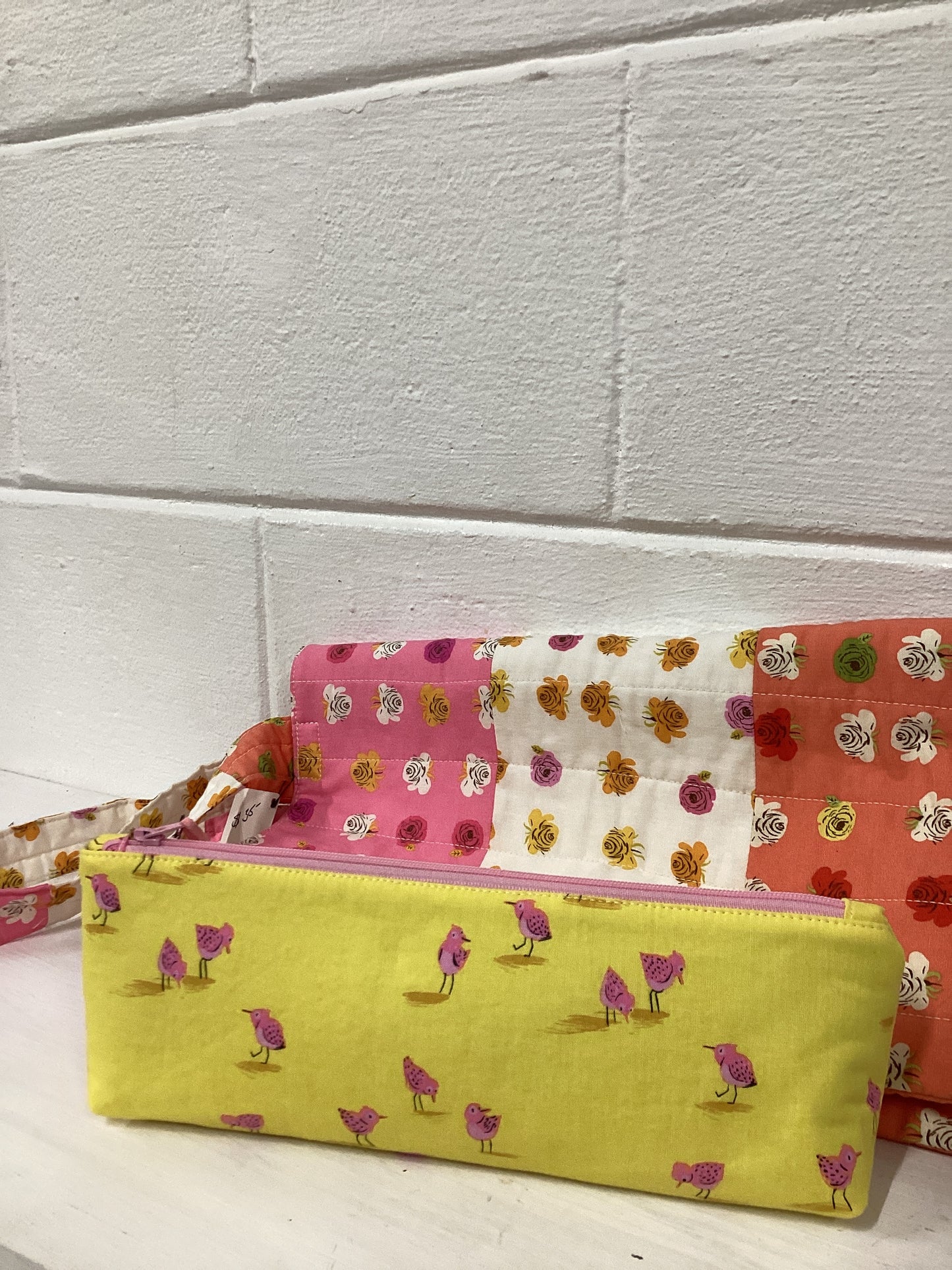 Alyson Ray Pink birdies Zip-Pouch
