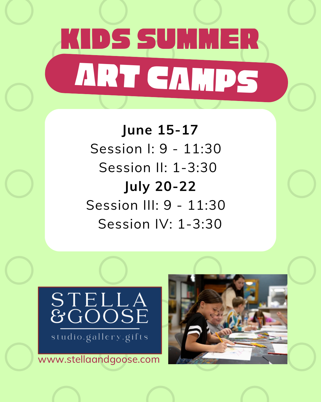 Summer Art Camp Session II 2026