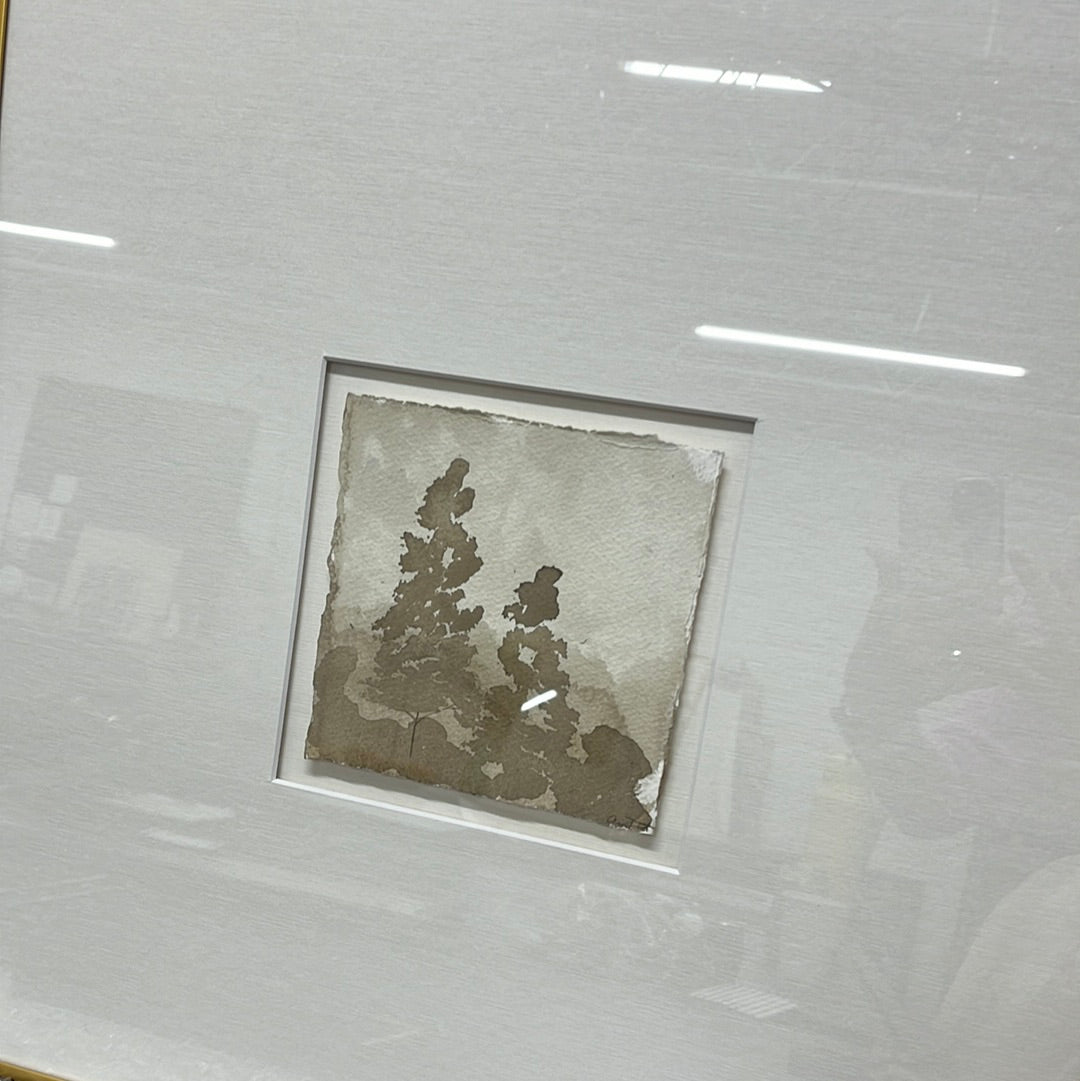 Sepia Trees in Gold Frames by Anna Propst