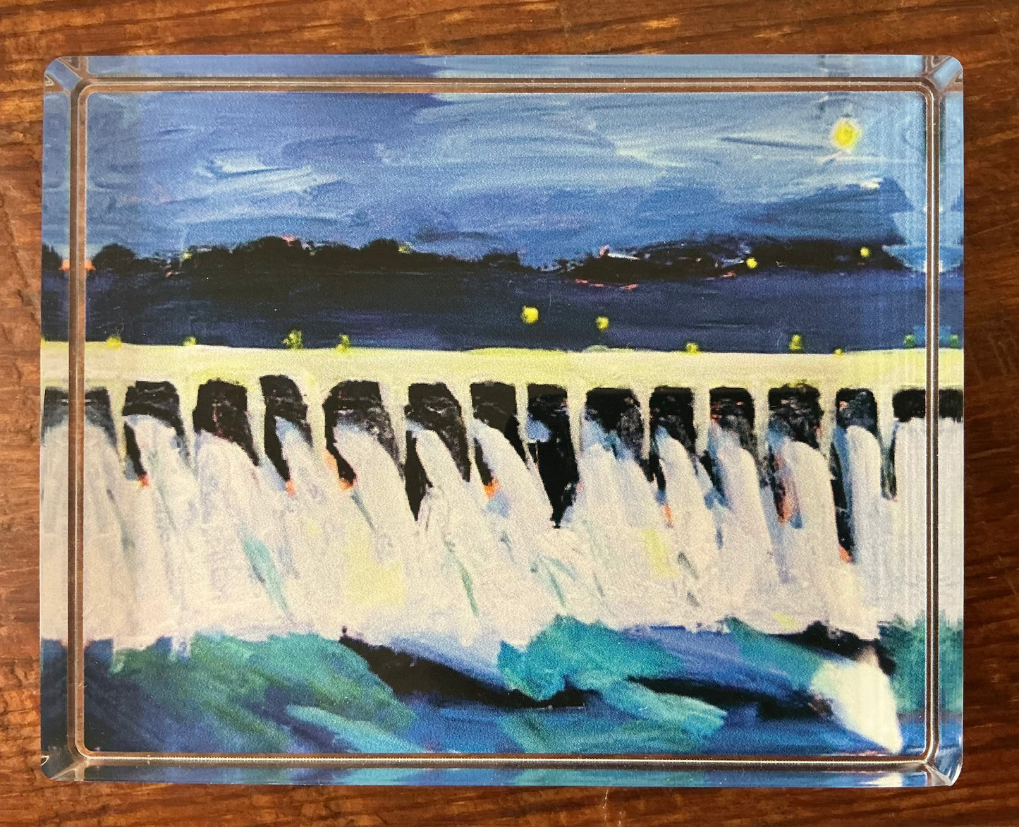 Small Acrylic Block Print of Wilson Dam