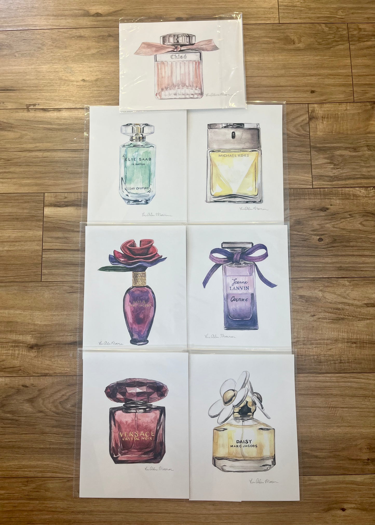 Unframed Perfume Bottles by Lee Alice Monroe