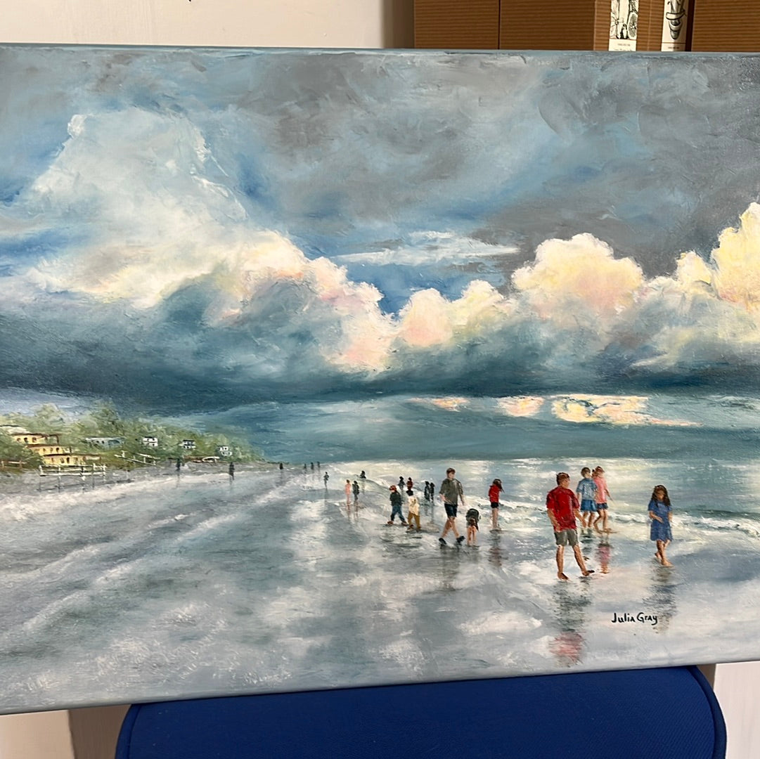 Cloudy Day at the Beach by Julia Gray