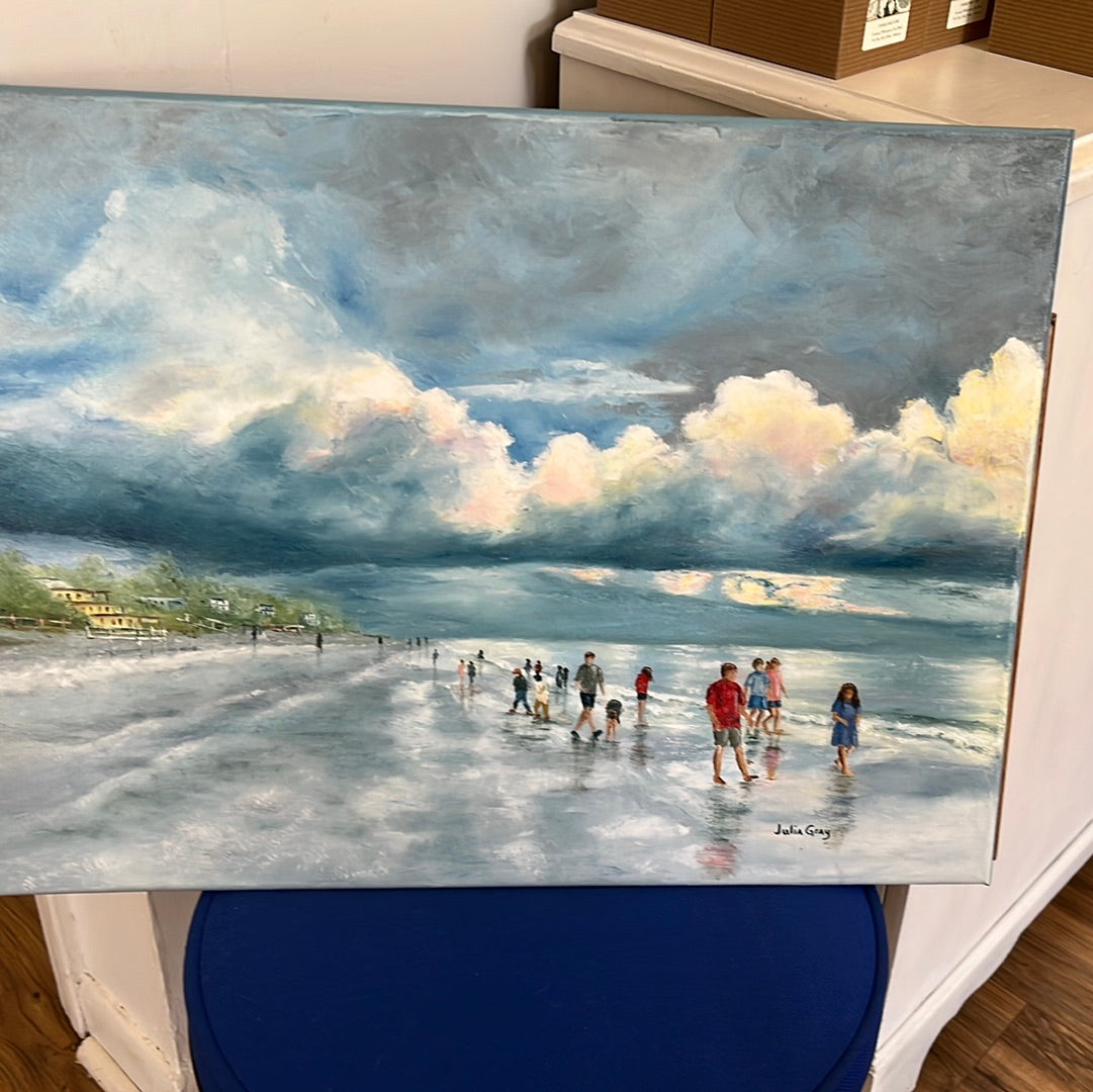 Cloudy Day at the Beach by Julia Gray