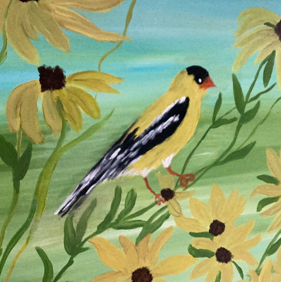 Yellow Goldfinch by Connie Clark