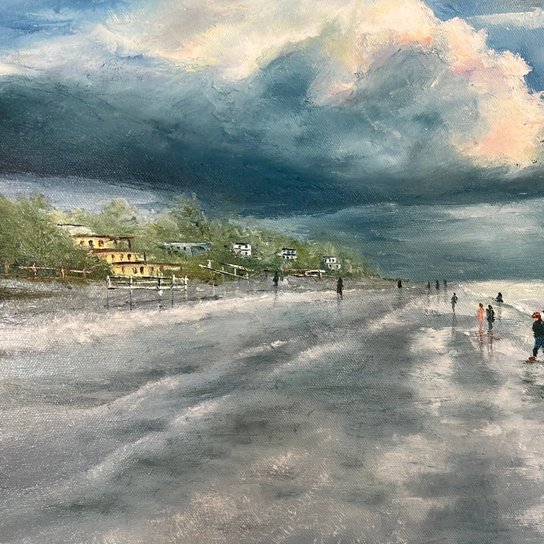 Cloudy Day at the Beach by Julia Gray