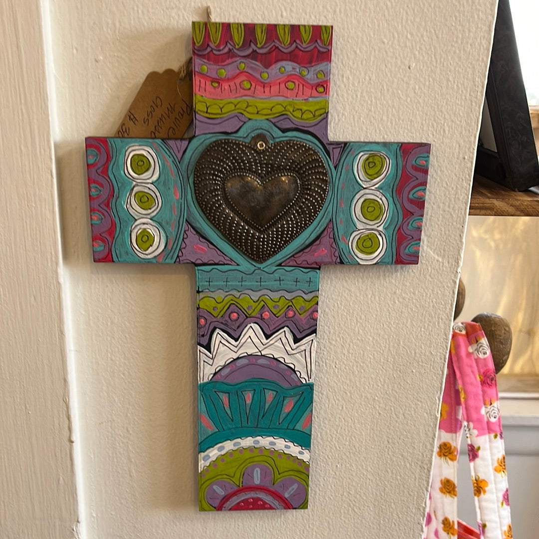 Hand painted Cross by Provie