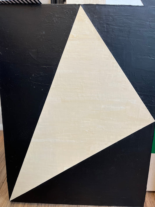 Black and Ecru Abstract by Roy McGraw.