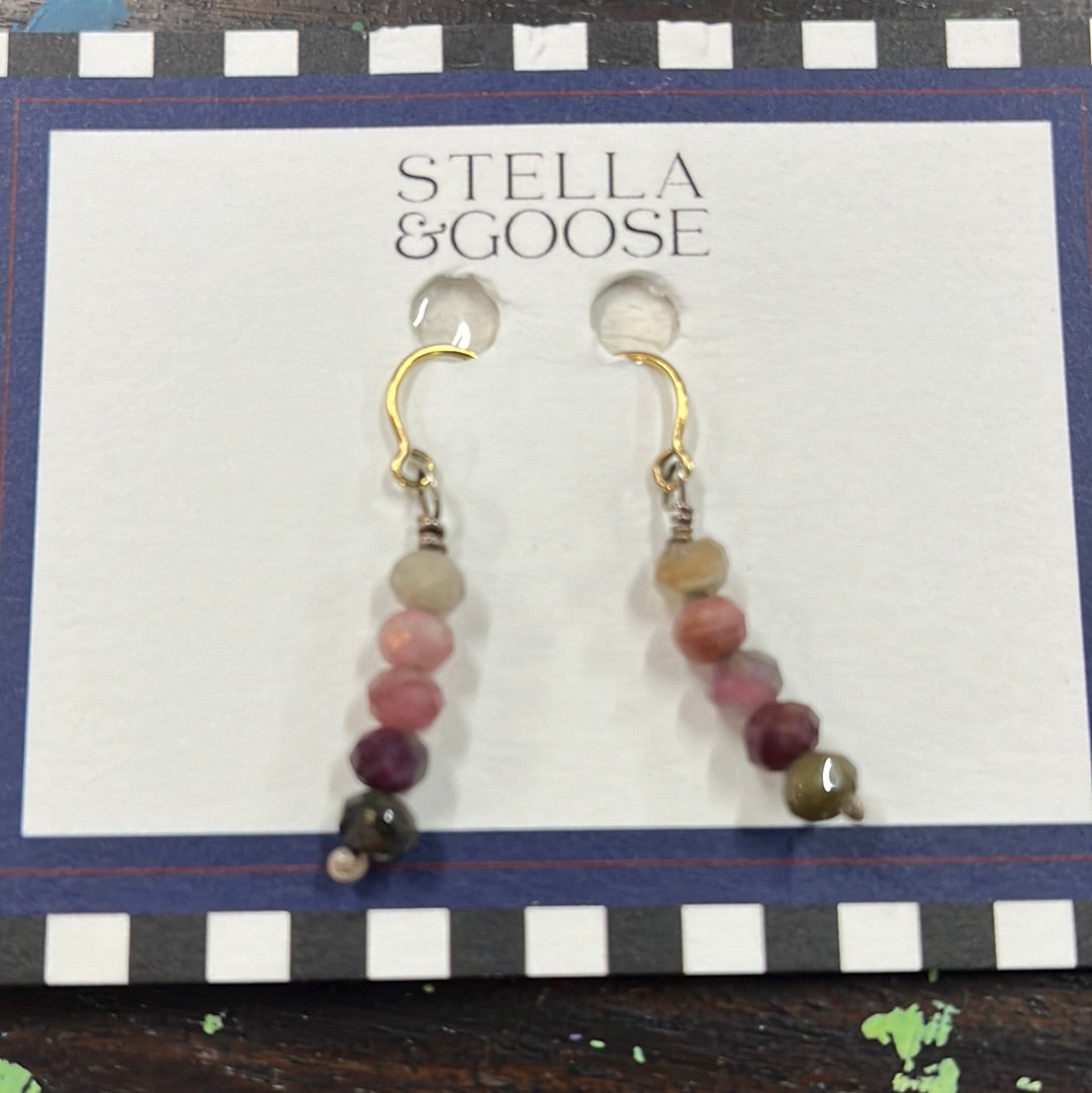 Tourmaline Stack Threader Earrings by Sheri Sims