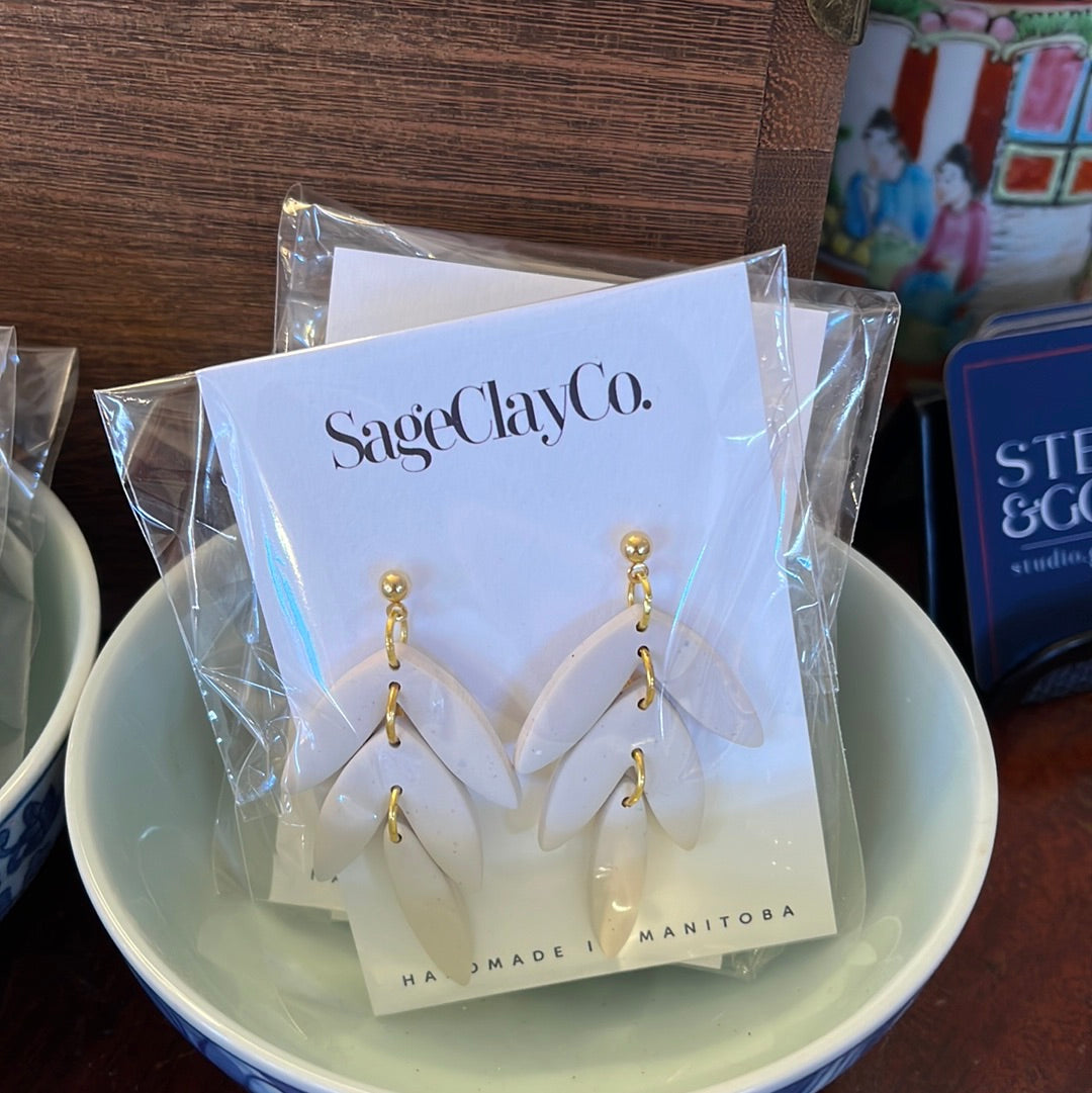 Sage Clay Earrings