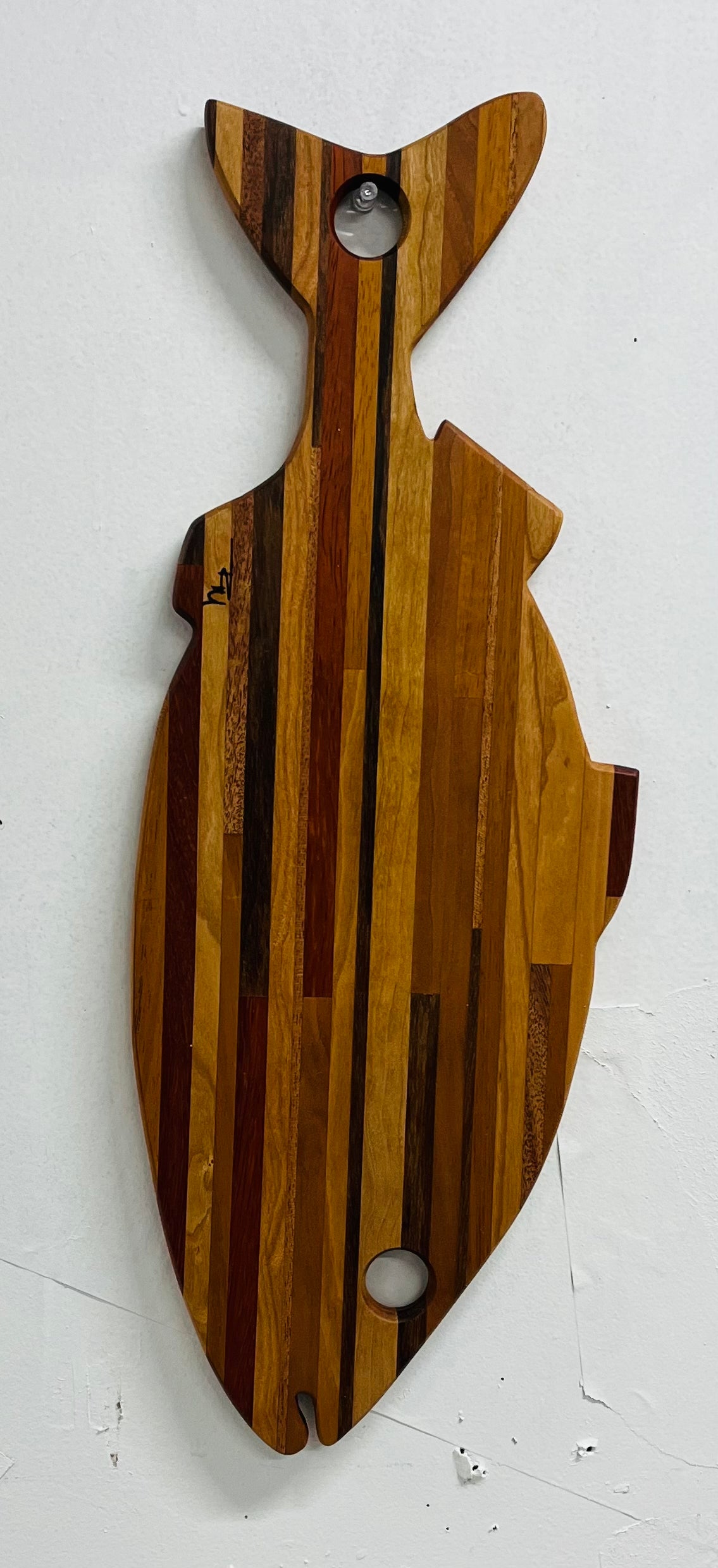 Mixed Wood Fish Charcuterie Board by Rick Morse