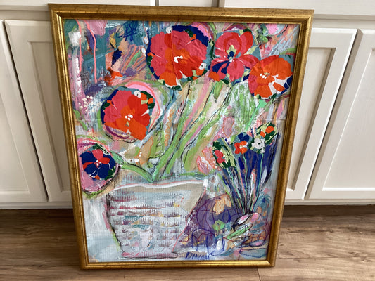Collage Flowers by Dinah Rhodes