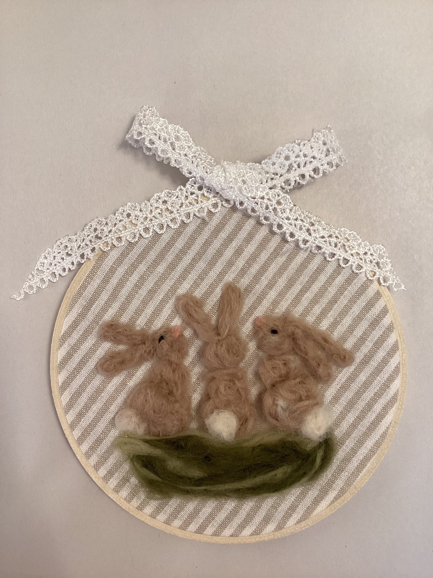 3 bunnies embroidery ArtByGrayce