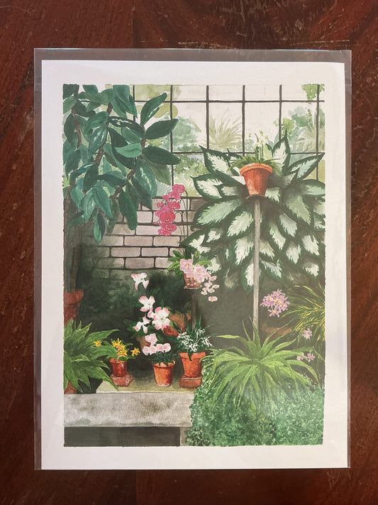Baltimore Conservatory Watercolor Print 9x12
