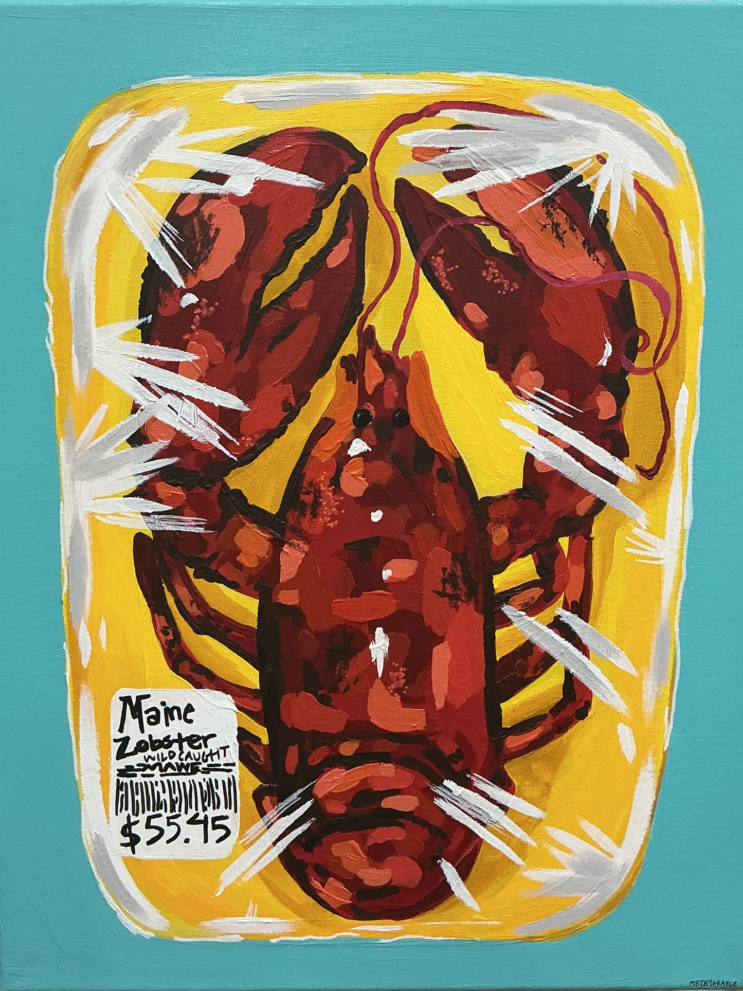 ArtByGrayce “Maine Lobster” Viridian