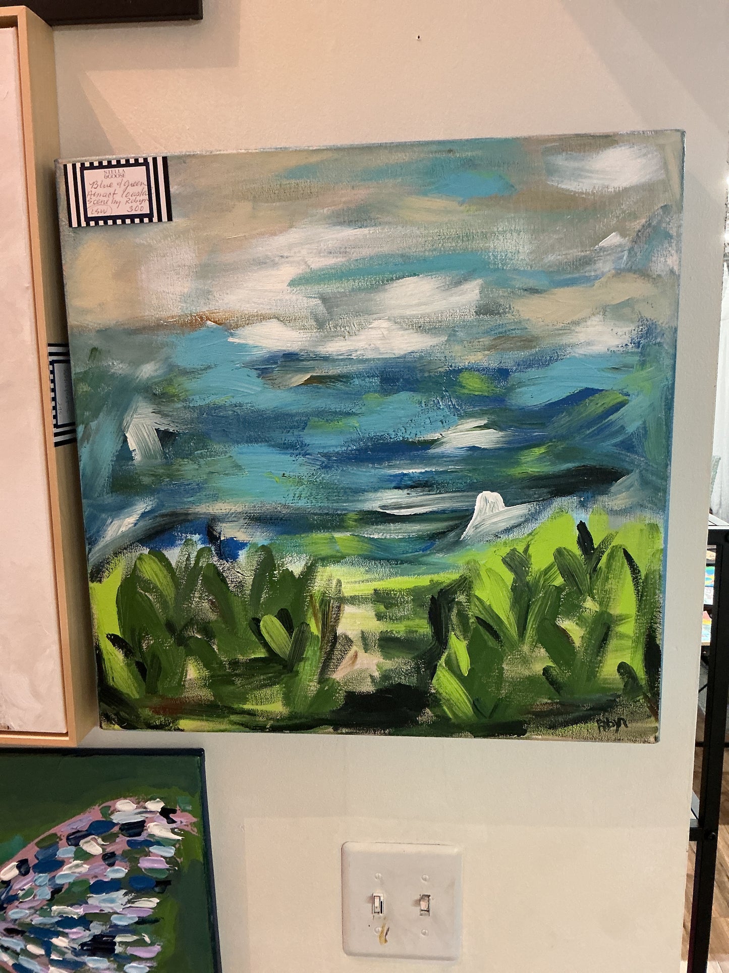 Blue & Green Abstract LSW