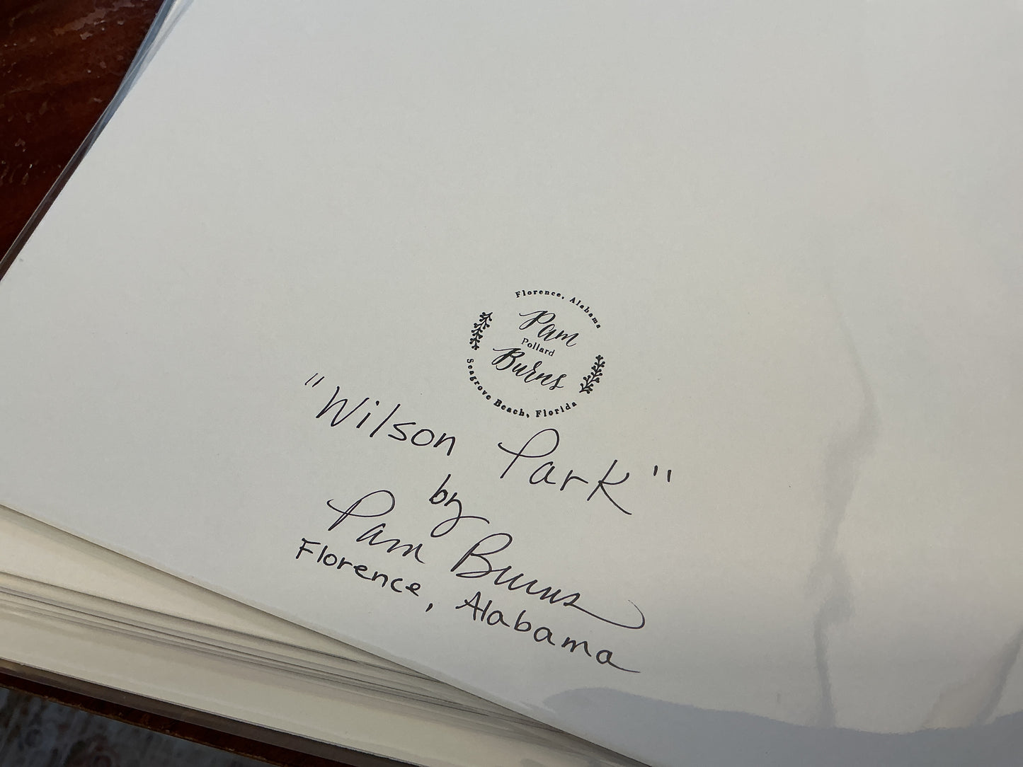 “Wilson Park” by Pam Burns (Print)