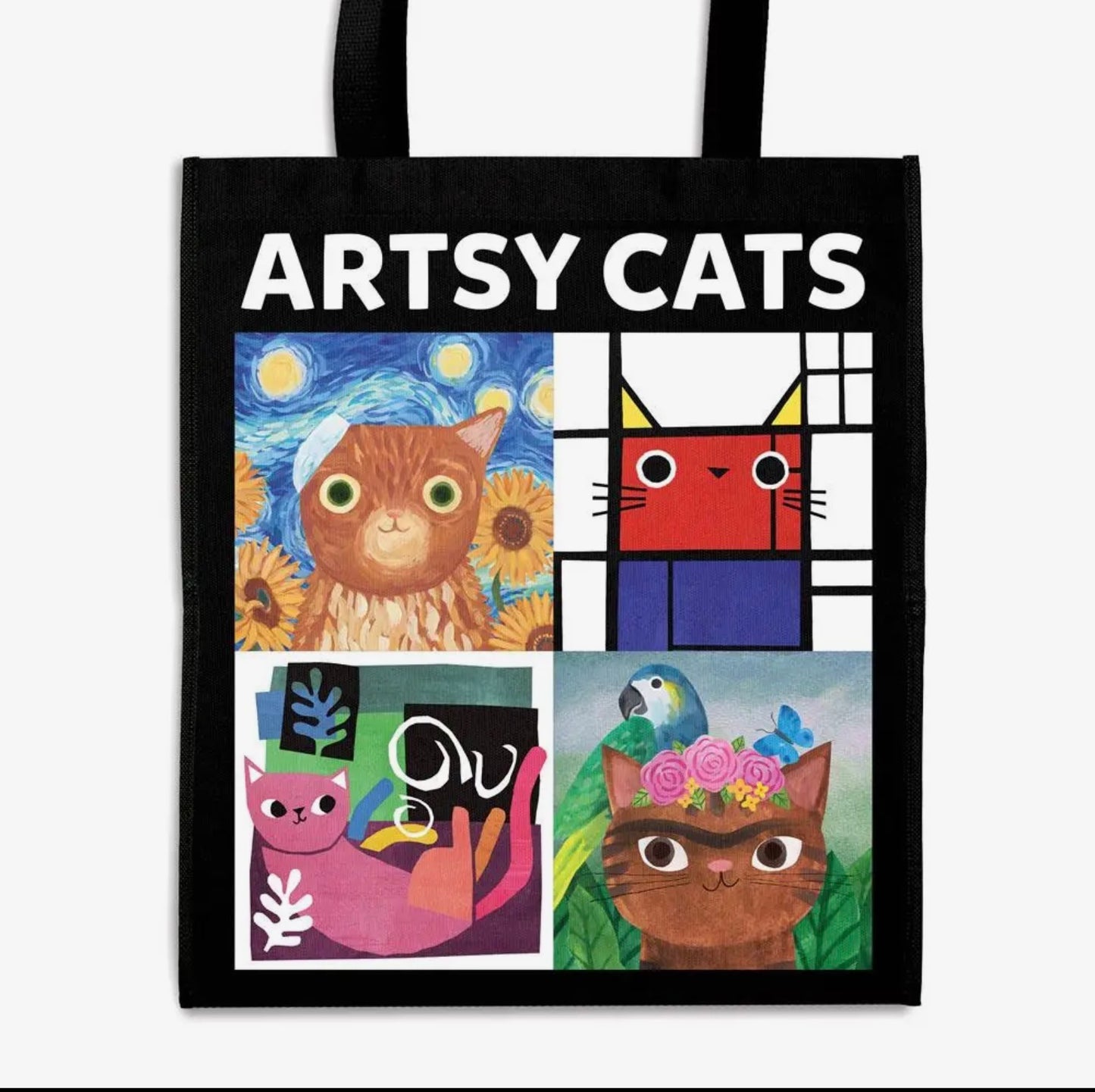 Artsy Cats Reusable Tote Bag