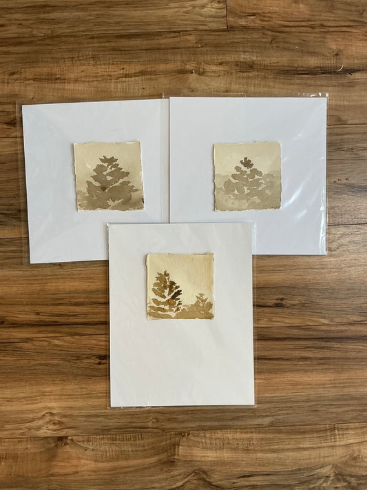 3 Sepia Trees