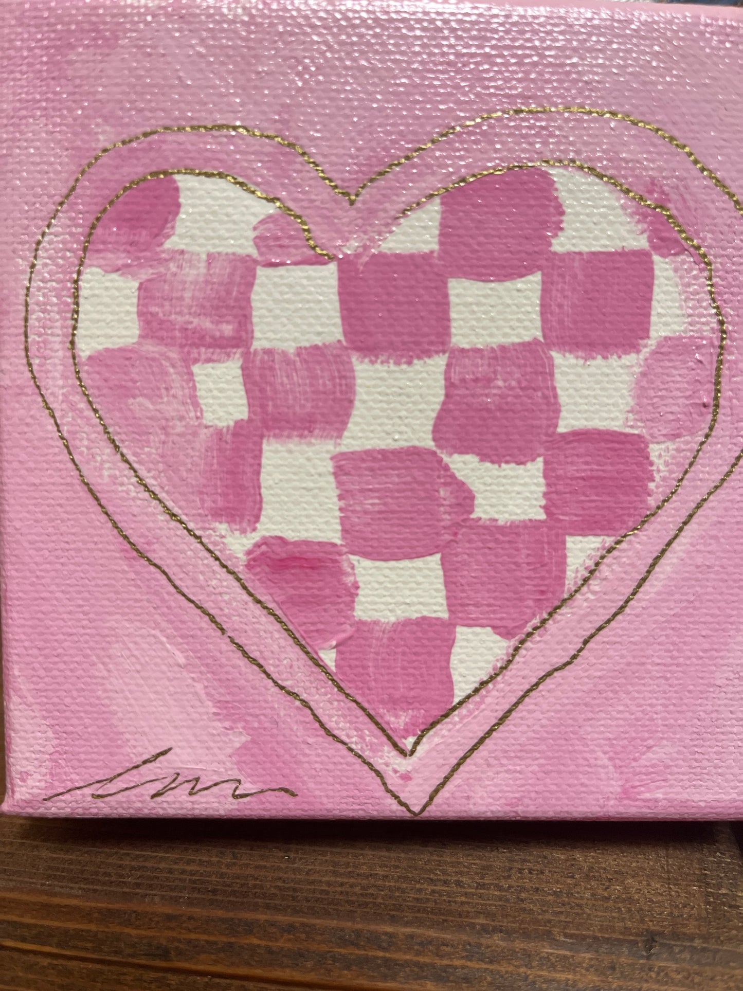 Checkerboard Hearts ❤️ by Lisa Wallace