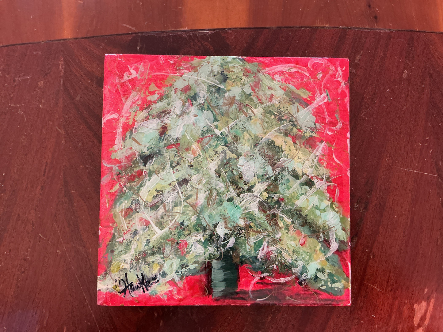 Green Resin Tree by Cindy Hawkes