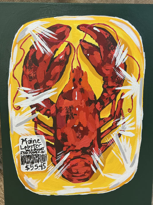 ArtByGrayce “Maine Lobster” Forest Green