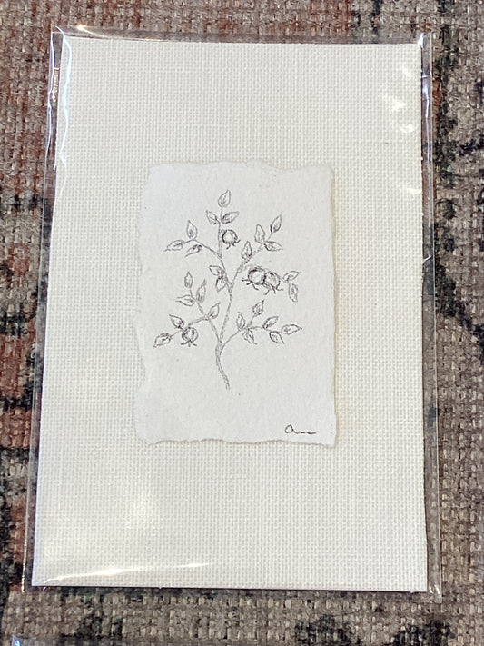 Florals on linen by Anna Propst