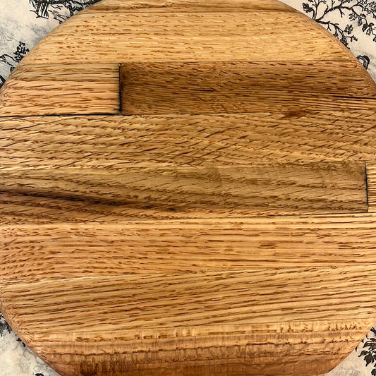 Reclaimed Tennessee Boxcar Flooring Round Charcuterie Board by Rick Morse