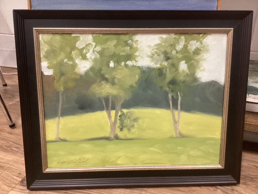 Three trees on fence line Nancy O’Neal