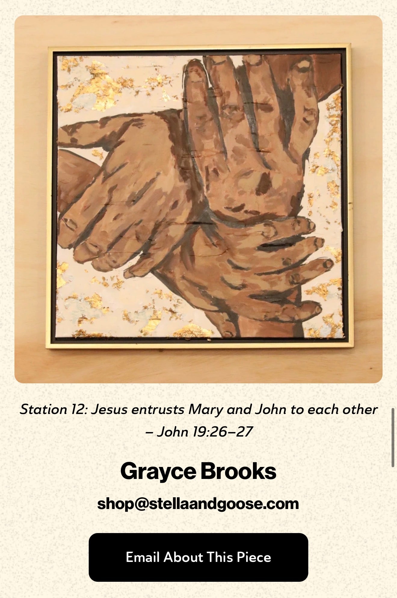 Station 12: Jesus Entrusts Mary and John to each other John- 19:26-27