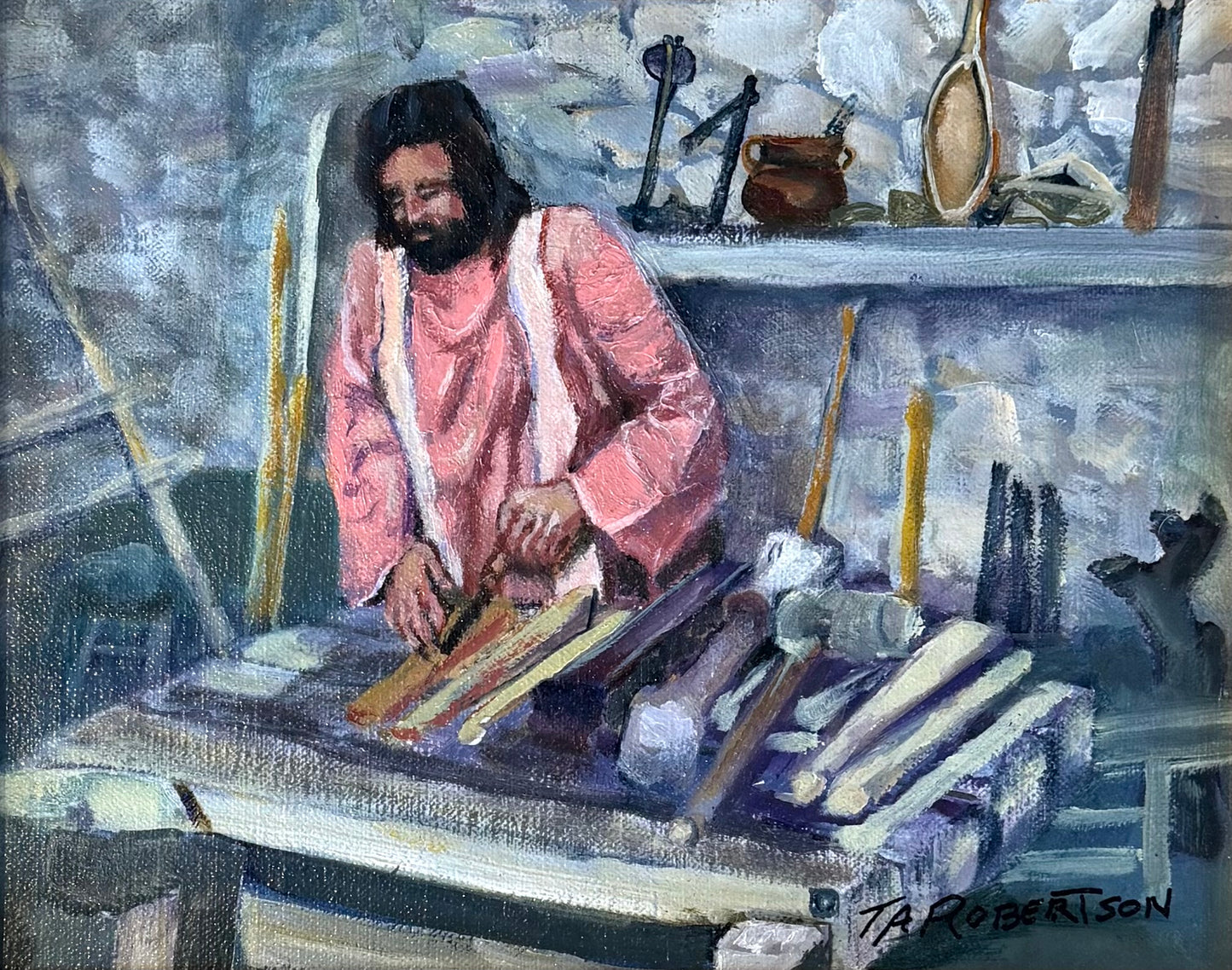 “The Lamb” Oil Painting by Terry TA Robertson