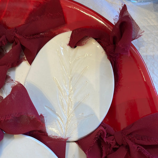Pressed Rosemary Ornaments by Rebecca