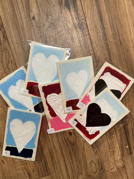 Color Field Unframed Hearts