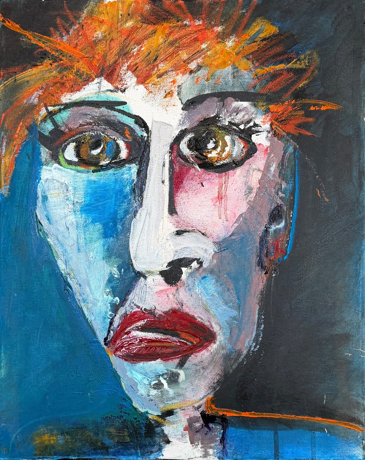 “Faces #2 My own worst critic”, Painting by Jayne Jackson
