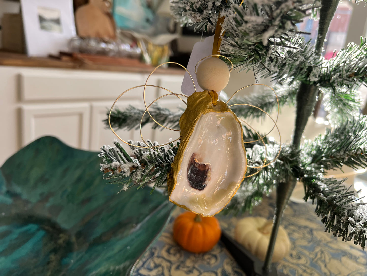 Oyster Angel ornaments by Lydia Nolen