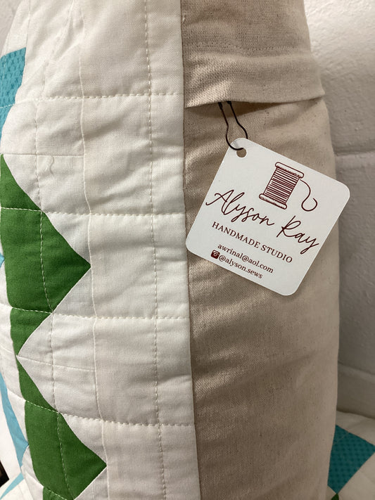 Alyson Ray Handmade Blue & Green 20” pillow