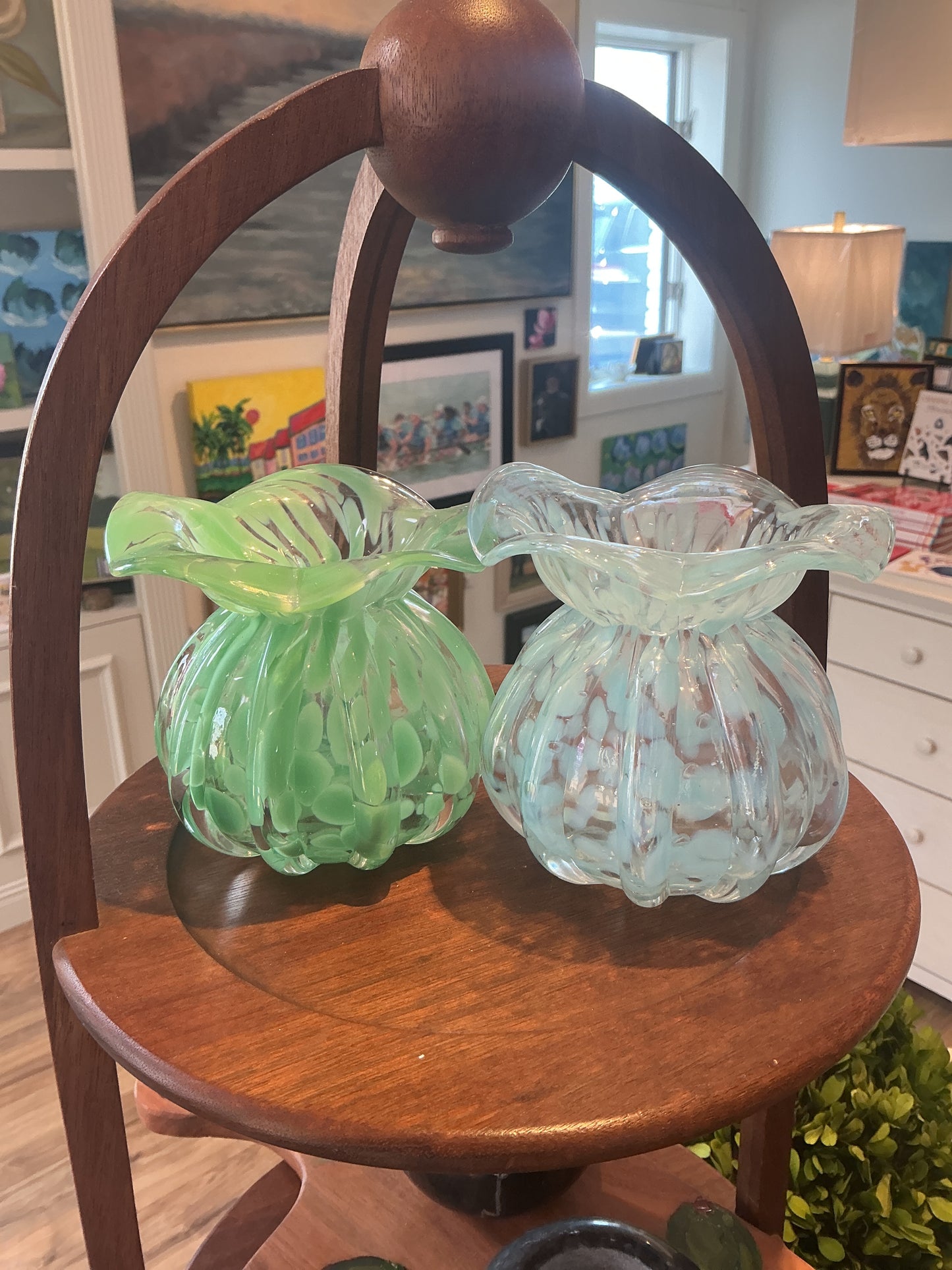 Glass Dotted Vase