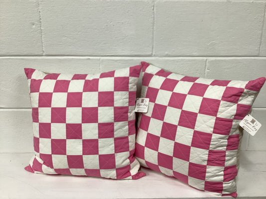 Alyson Ray Handmade Pink & White Pillow