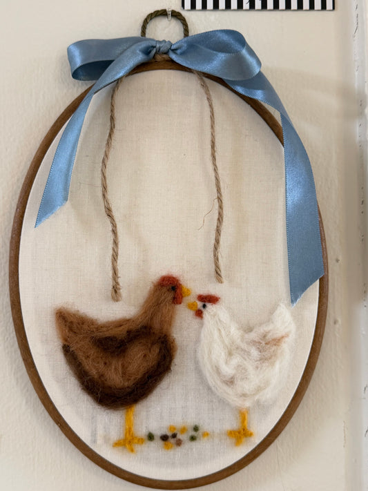 Embroidery Chickens ArtByGrayce