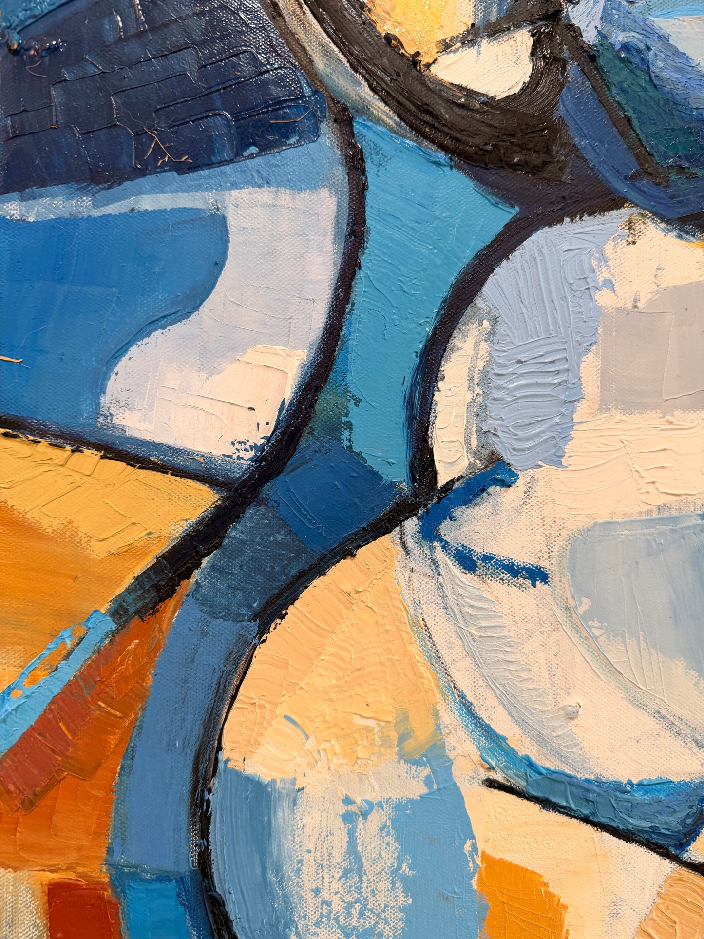 “She became the instrument and remained tangled in the song”, Painting by Jayne Jackson