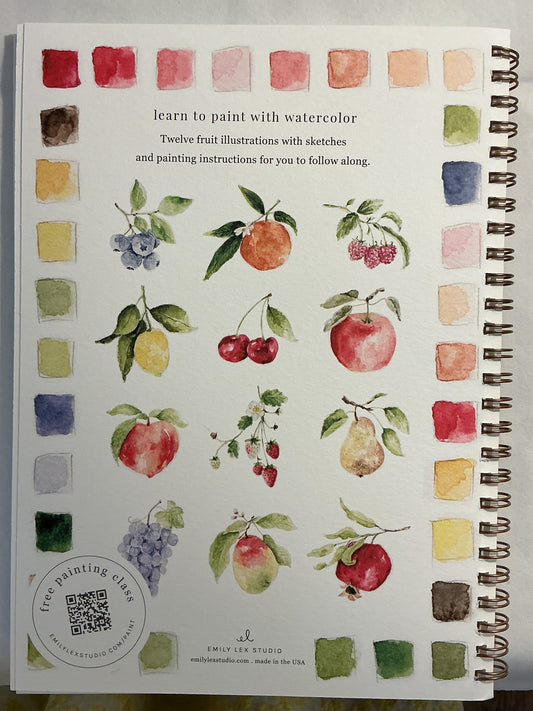 Emily Lex Fruit Watercolor Workbook