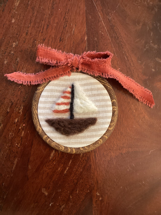 Little Boat Embroidery ArtByGrayce