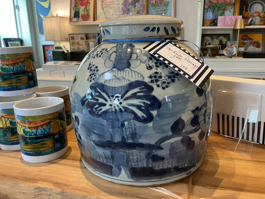 Blue White Medium Jar